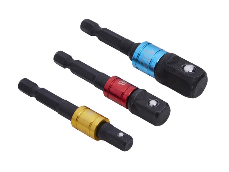 Colour-Coded Impact Socket Adaptor Set, 3 Piece, BlueSpot Tools