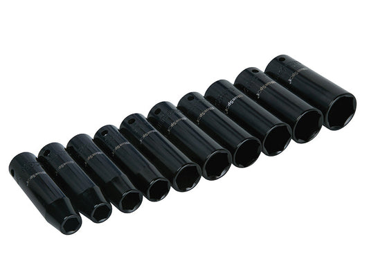 1/2in Metric Deep Impact Socket Set 10-24mm, 10 Piece, BlueSpot Tools