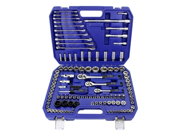 1/2in, 3/8in & 1/4in Metric Socket Set, 120 Piece, BlueSpot Tools