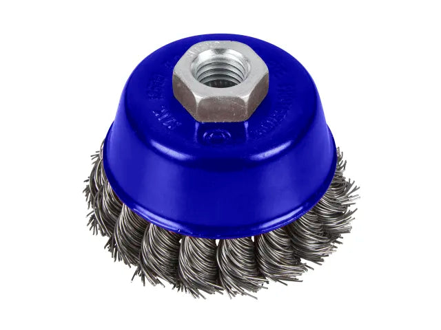 Twist Knot Cup Brush 75mm M14 X 2, BlueSpot Tools