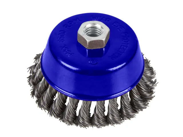 Twist Knot Cup Brush 100mm M14 X 2, BlueSpot Tools