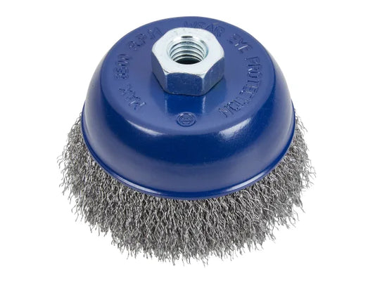 Steel Wire Cup Brush 100mm M14 X 2, BlueSpot Tools