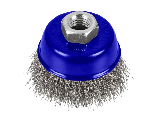 Steel Wire Cup Brush 65mm M14 X 2, BlueSpot Tools