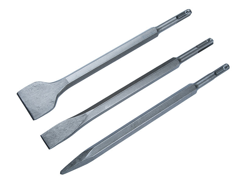 SDS Plus Chisel Set, 3 Piece, BlueSpot Tools