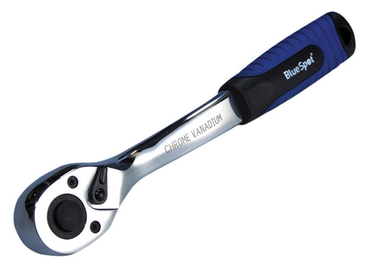 Soft Grip Ratchet 72 Teeth 1/4in Drive, BlueSpot Tools