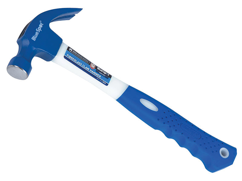 Claw Hammer Fibreglass Shaft 570g (20oz), BlueSpot Tools