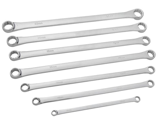 Extra Long Ring Spanner Set, 7 Piece, BlueSpot Tools