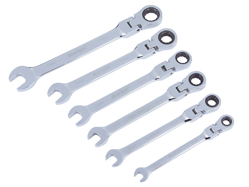 Flexible Head Ratchet Set, 6 Piece, BlueSpot Tools