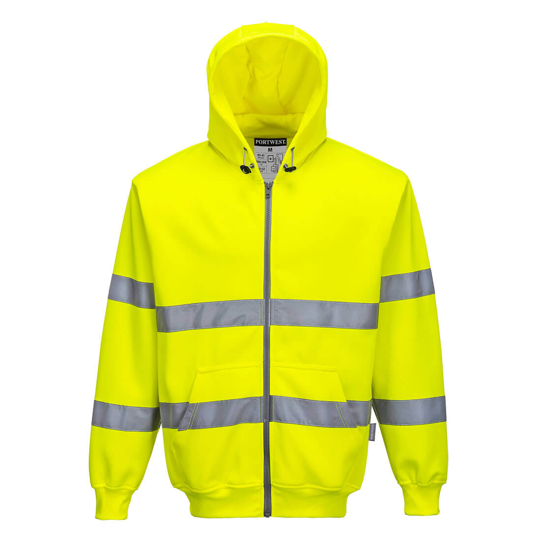 Hi-Vis Zipped Hoodie, Morgans PW