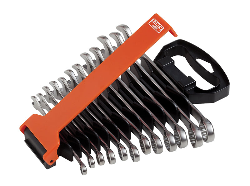 Chrome Polished Combination Spanner Set, 12 Piece, Bahco