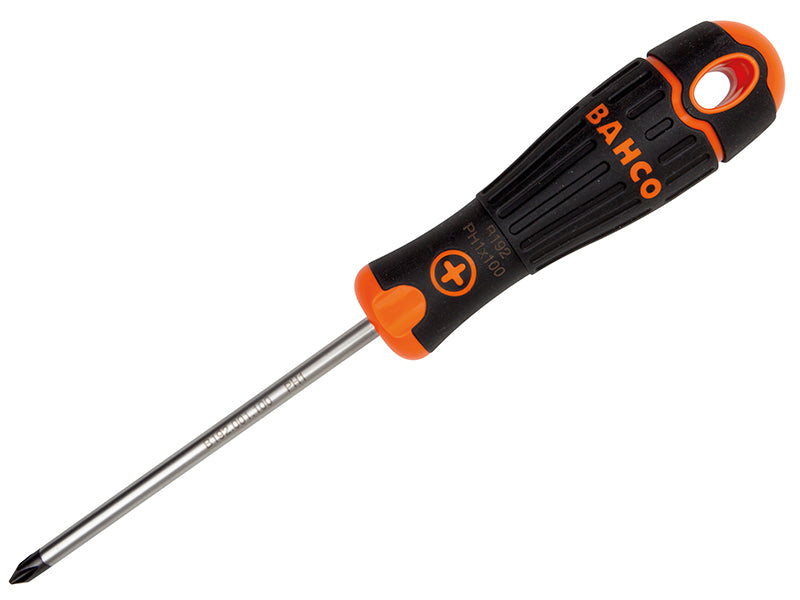 BAHCOFIT Screwdriver Pozidriv Tip PZ2 x 125mm, Bahco