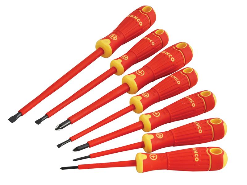 BAHCOFIT Insulated Screwdriver Set, 7 Piece, Bahco