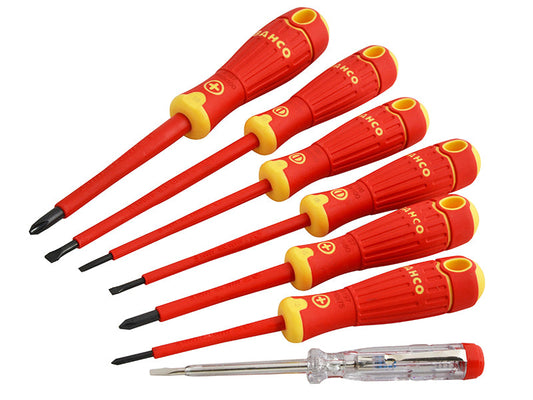 BAHCOFIT Insulated Screwdriver Set, 7 Piece, Bahco