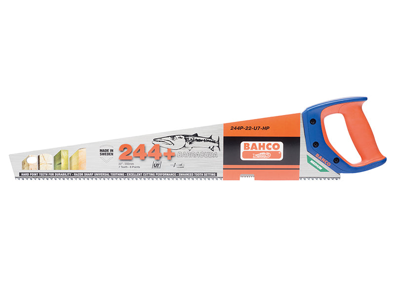 244P-22-U7-HP Barracuda Handsaw 550mm (22in) 7 TPI, Bahco