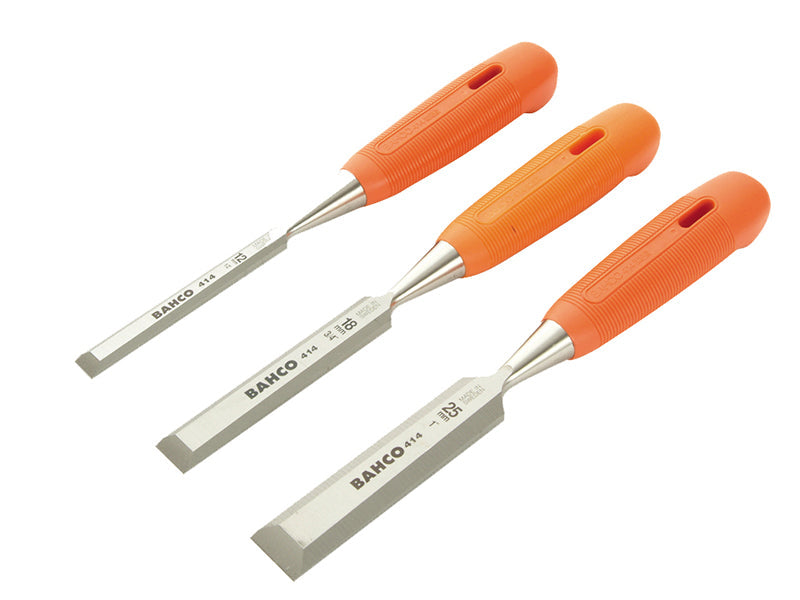 414 Bevel Edge Chisel Set, 3 Piece, Bahco