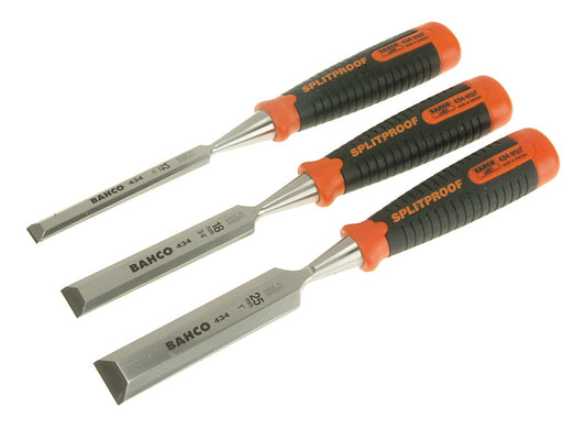 434 Bevel Edge Chisel Set, 3 Piece, Bahco