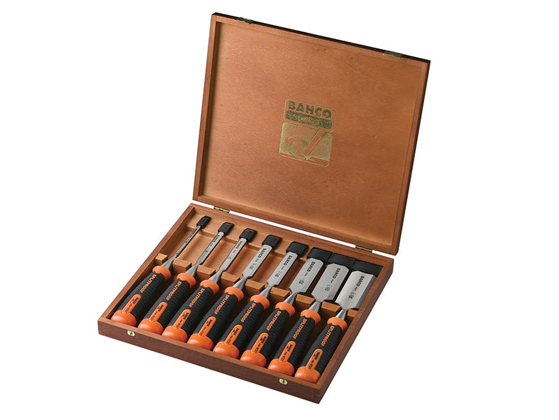 434-S8 Bevel Edge Chisel Set, 8 Piece, Bahco