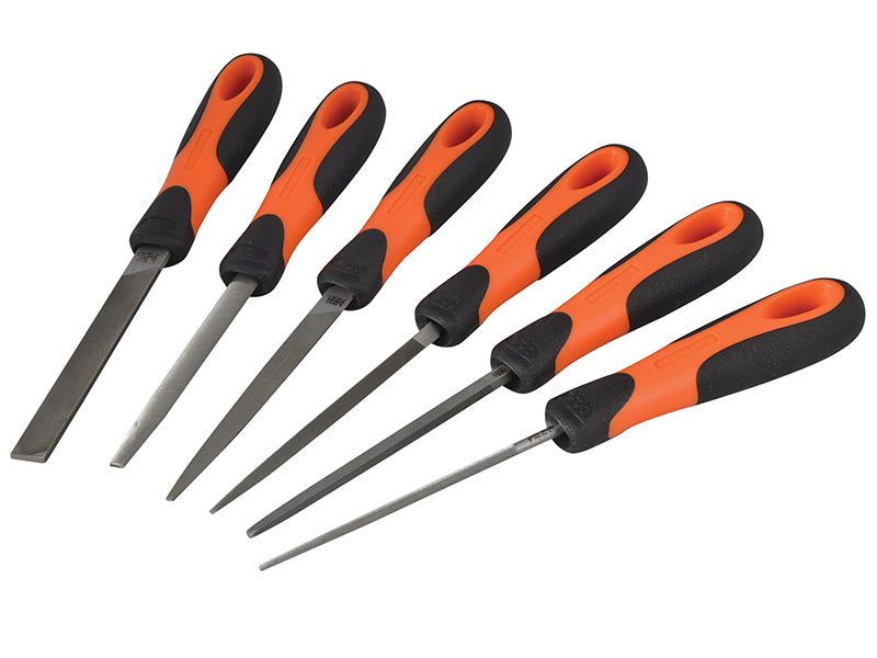 1-476 ERGO™ File Set 6 Piece 100mm (4in), Bahco