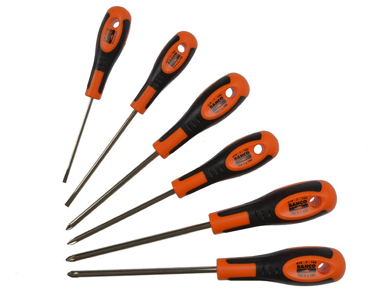 600 Series Screwdriver Set, 6 Piece, Bahco