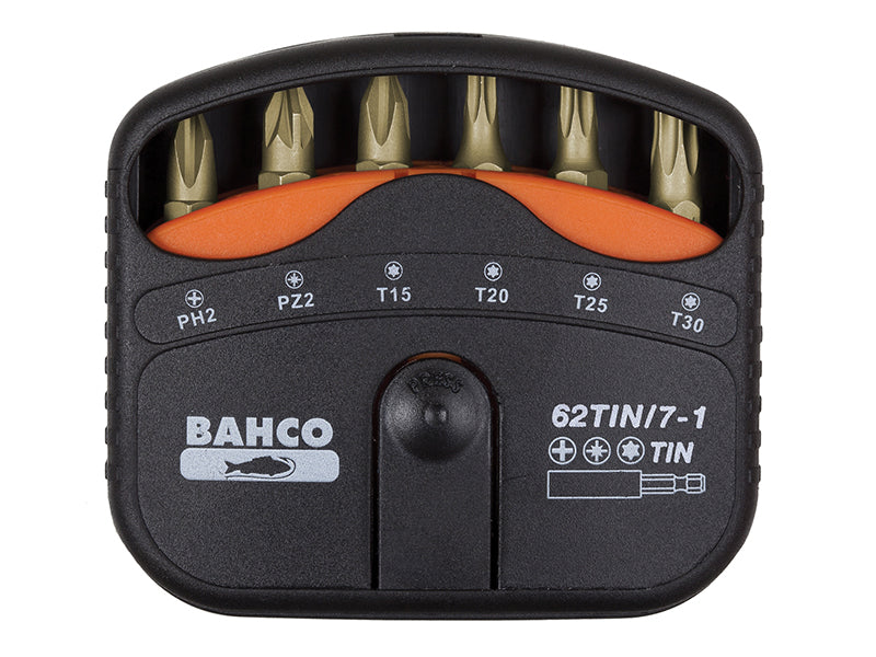 62TIN/7-1 TiN Bit Set, 7 Piece, Bahco