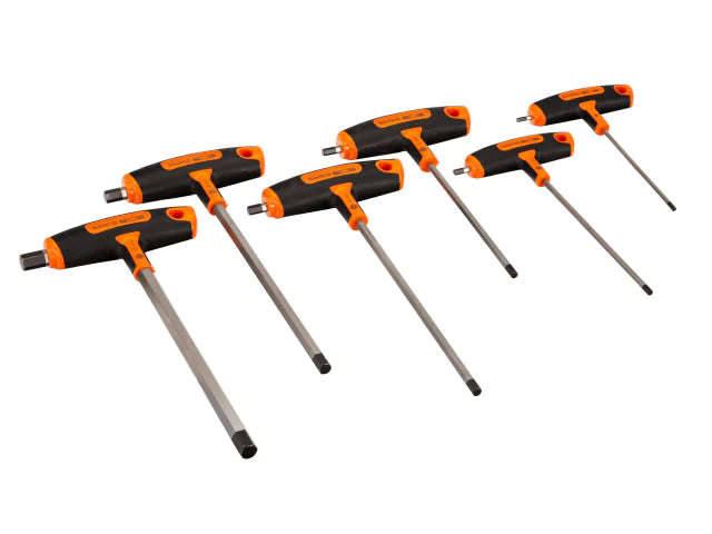 903T-1 T-Handle Hex Screwdriver Set, 6 Piece, Bahco