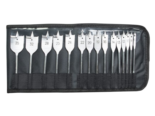 9629 Series Flat Bit Set, 15 Piece, Bahco