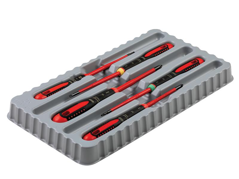 BE-9871SL ERGO™ Slim VDE Insulated Screwdriver Set, 5 Piece, Bahco