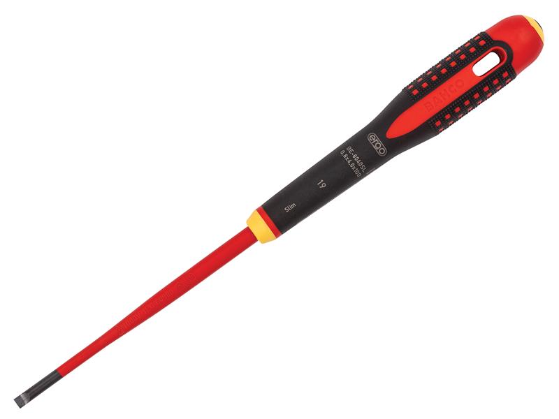 ERGO™ Slim VDE Insulated Slotted Screwdriver 4.0 x 100mm, Bahco