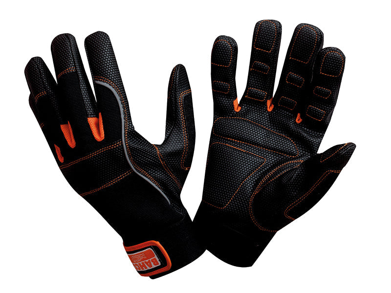 Power Tool Padded Palm Gloves - M (Size 8), Bahco