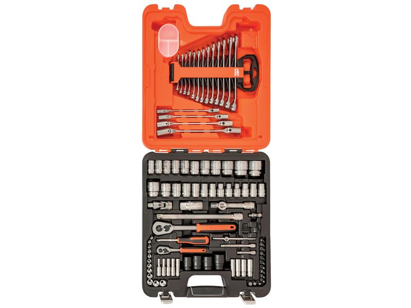 S87+7 Socket & Spanner Set of 94 Metric & AF 1/4 & 1/2in Drive, Bahco