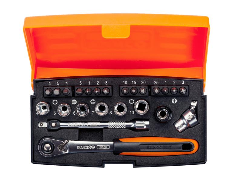 SL24 Socket Set of 24 Metric 1/4in Drive, Bahco