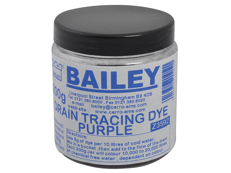 3592 Drain Tracing Dye - Purple, Bailey