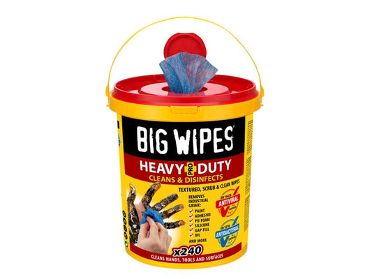 Heavy-Duty Pro+ Antiviral Wipes (Bucket 240), Big Wipes