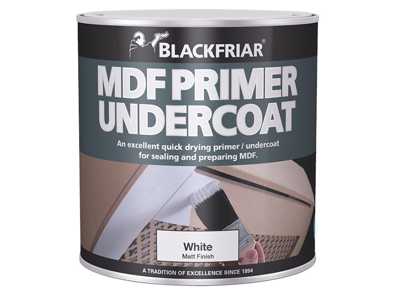 Quick Drying MDF Acrylic Primer Undercoat 250ml, Blackfriar