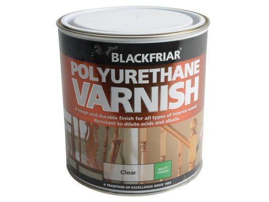 Polyurethane Varnish P101 Clear Matt 1 litre, Blackfriar