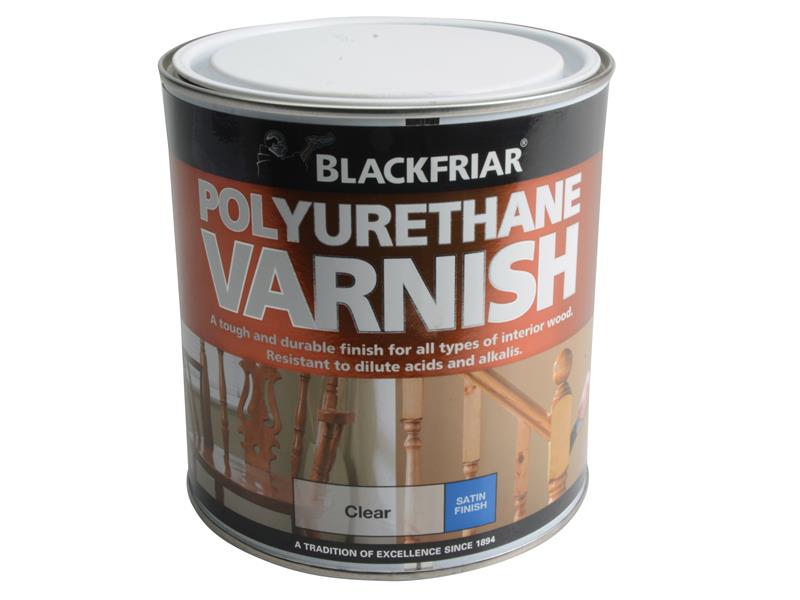 Polyurethane Varnish P100 Clear Satin 1 litre, Blackfriar