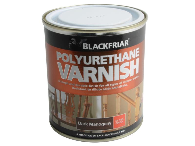 Polyurethane Varnish P65 Dark Mahogany Gloss 500ml, Blackfriar