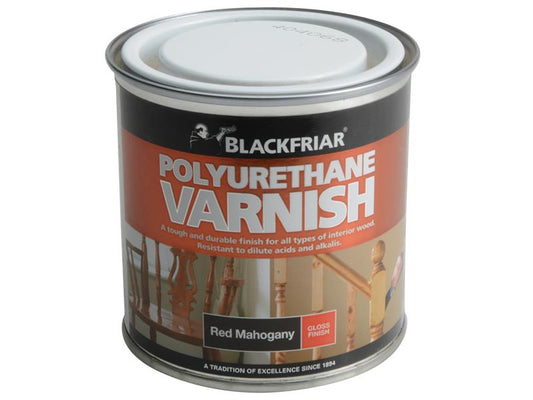 Polyurethane Varnish P35 Deep Red Mahogany Gloss 250ml, Blackfriar