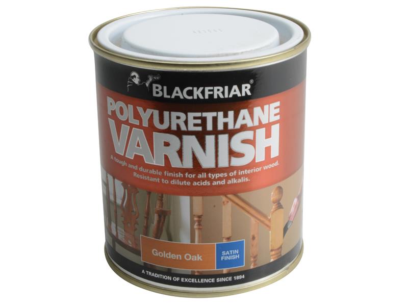 Polyurethane Varnish Satin Golden Oak 500ml, Blackfriar