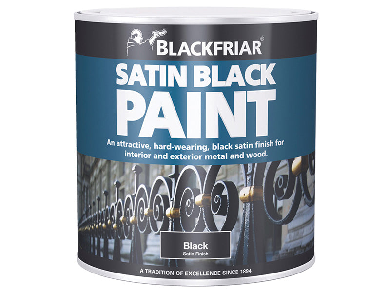 Satin Black Paint 500ml, Blackfriar