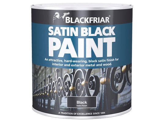 Satin Black Paint 250ml, Blackfriar