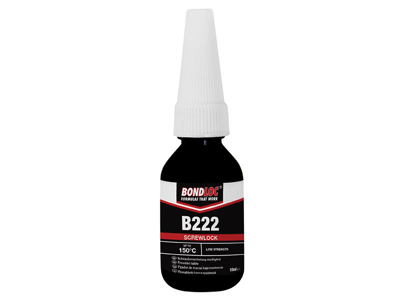 B222 Screwlock Low Strength Threadlocker 10ml, Bondloc