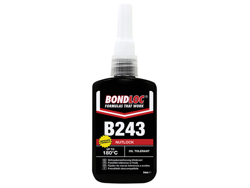 B243 Nutlock Medium Strength Threadlocker 50ml, Bondloc