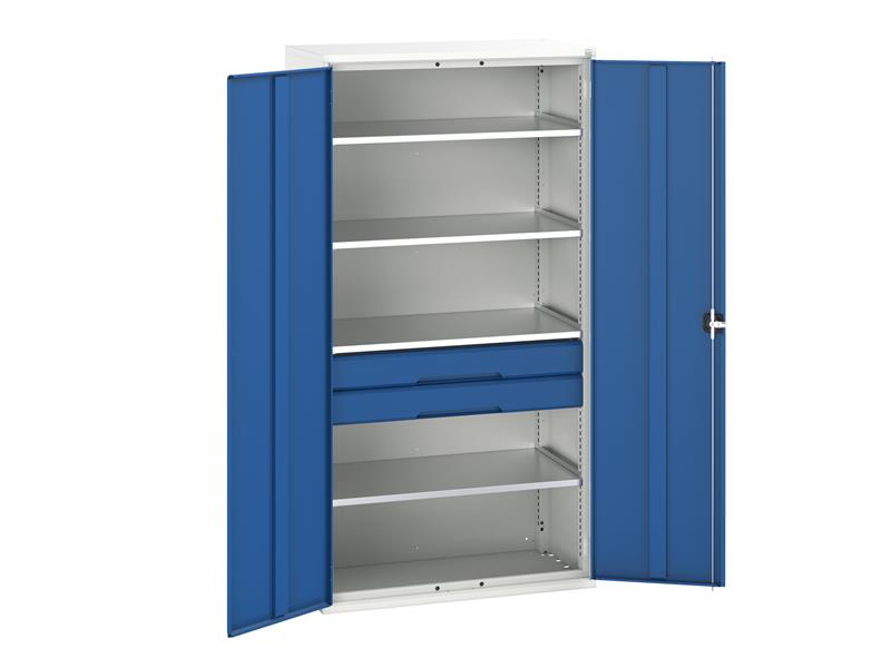 Verso Kitted Cupboard, 4 Shelf & 2 Drawer, Bott