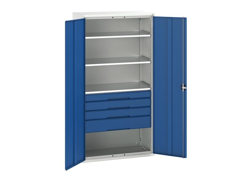 Verso Kitted Cupboard, 3 Shelf & 4 Drawer, Bott