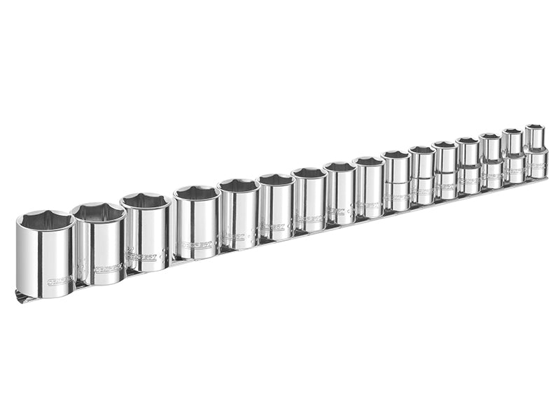 Socket Set of 16 Metric 1/2in Drive, Expert