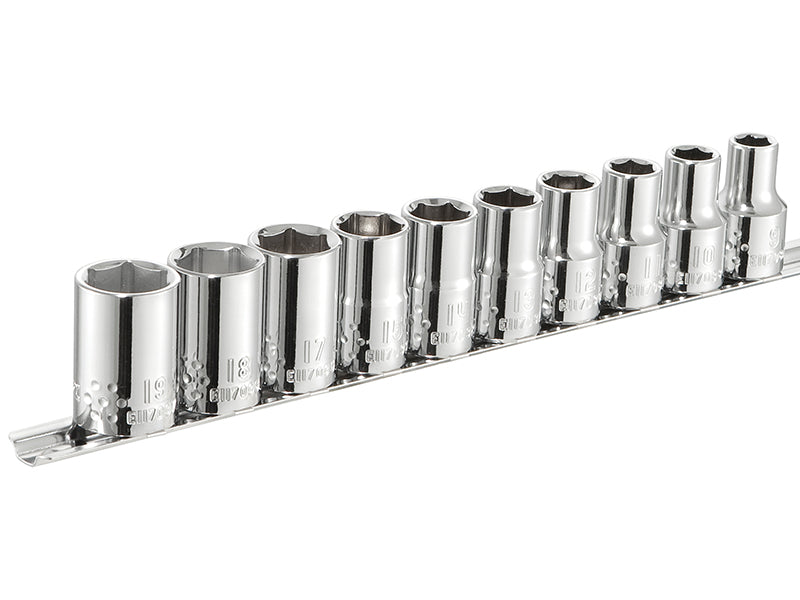 Socket Set of 10 Metric 1/2in Drive, Expert