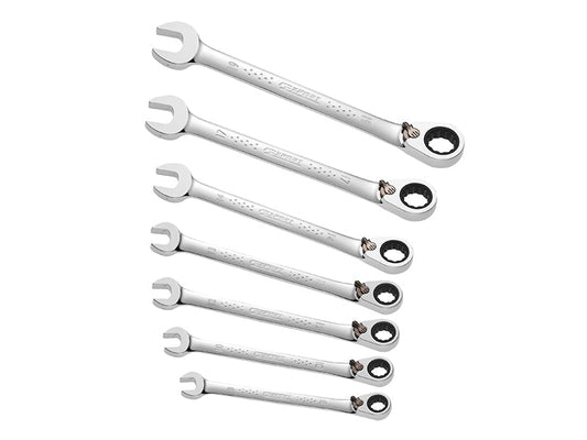 Ratchet Combination Spanner Set, 7 Piece, Expert