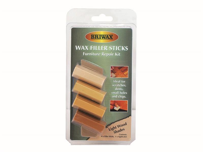 Wax Filler Sticks Light Wood Shades (Pack 4), Briwax