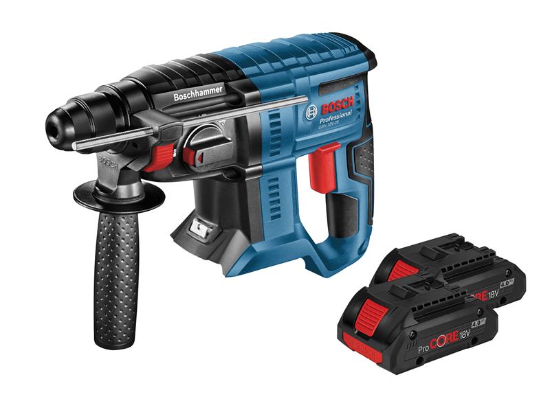 GBH 18V-20 SDS Plus Hammer Drill 18V 2 x 4.0Ah Pro Core Li-ion, Bosch